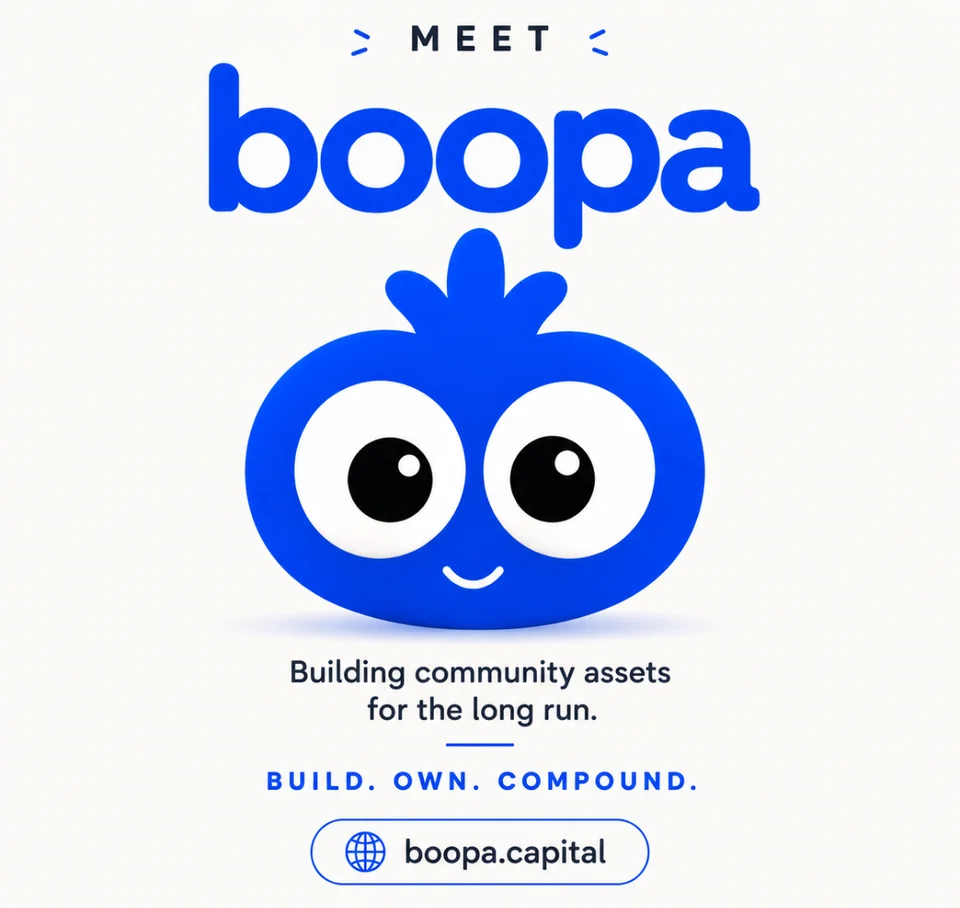 BOOPA — we build community assets with a long-term mindset